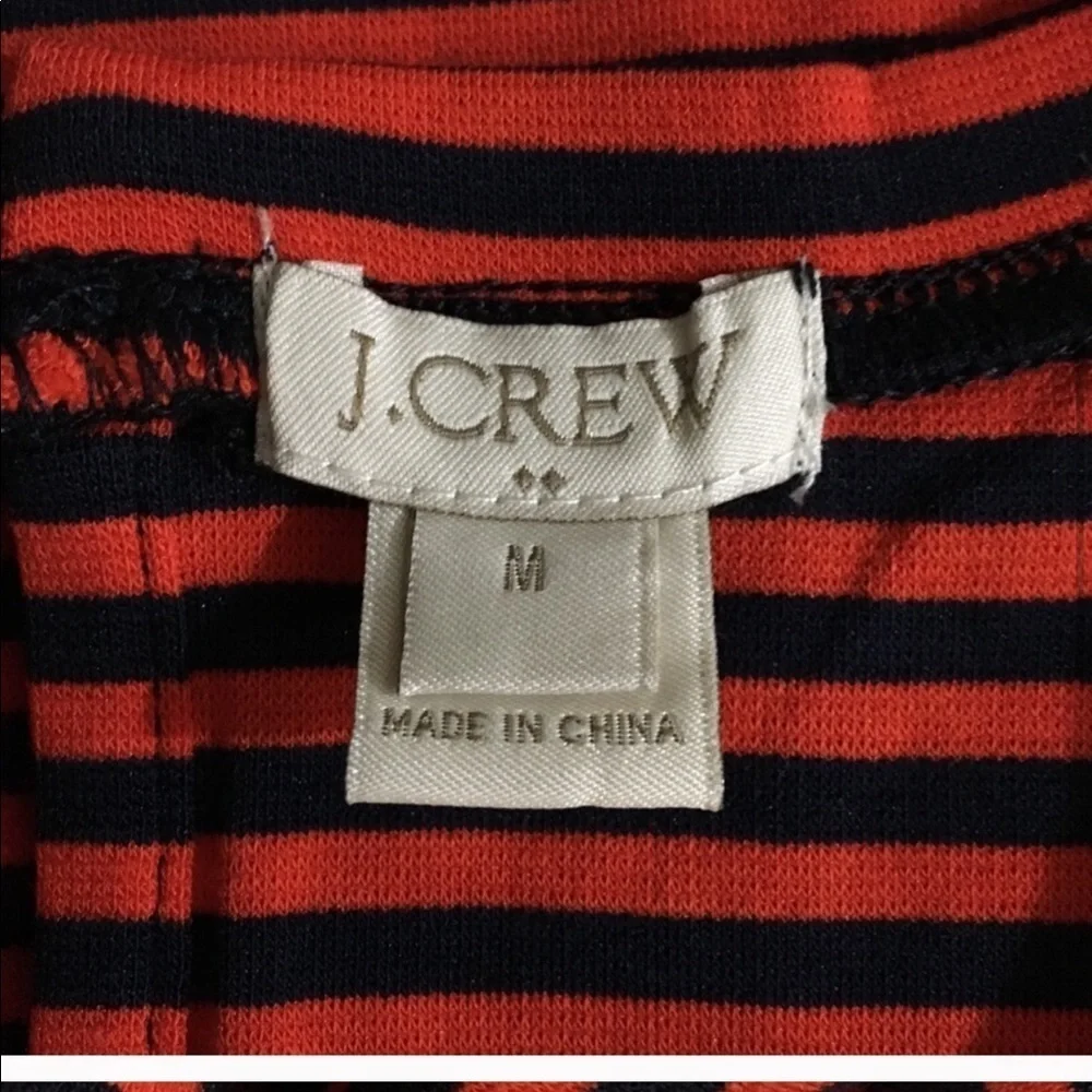 J. crew factory red and navy striped tank. M. NWOT